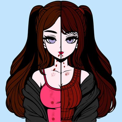 realistic girl split