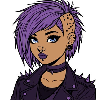 realistic punk girl