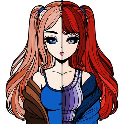 realistic girl split