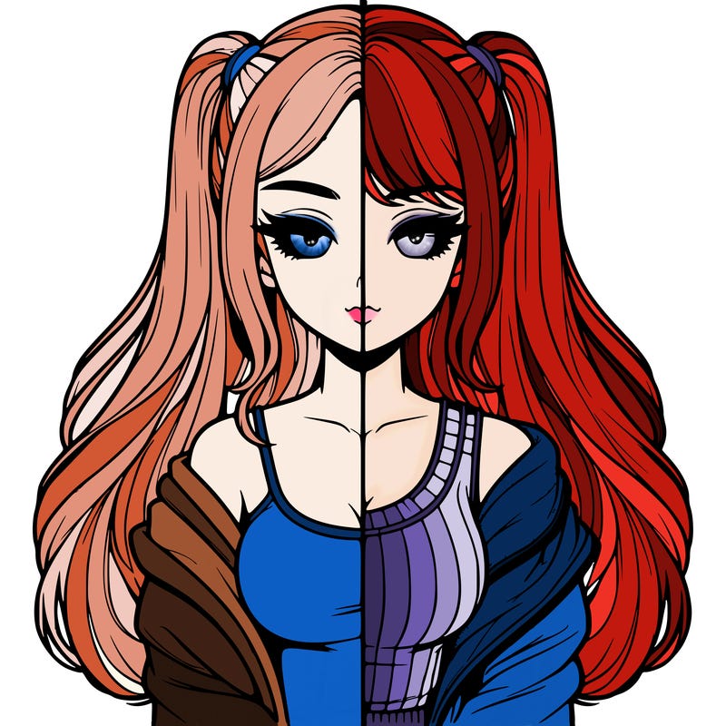 realistic girl split