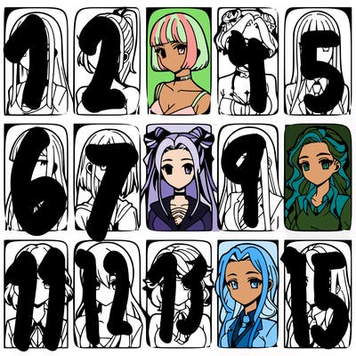 girls that look diffrent anime