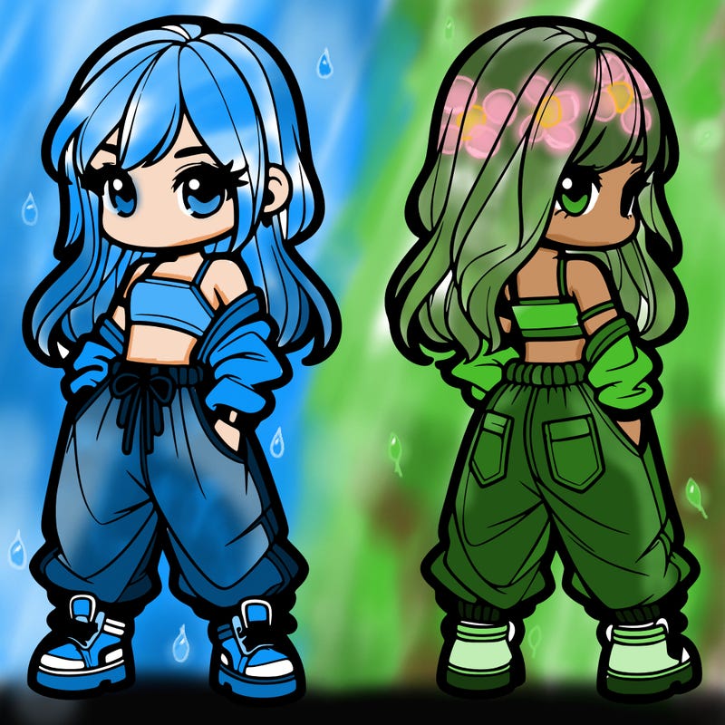 girl in crop top and baggy pants