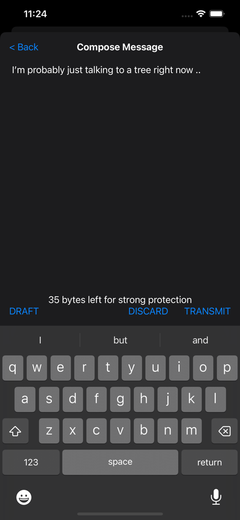 Rattlegram - Compose message interface in the Rattlegram app