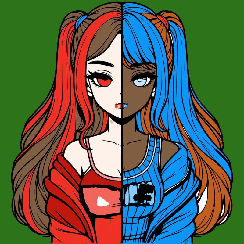 realistic girl split