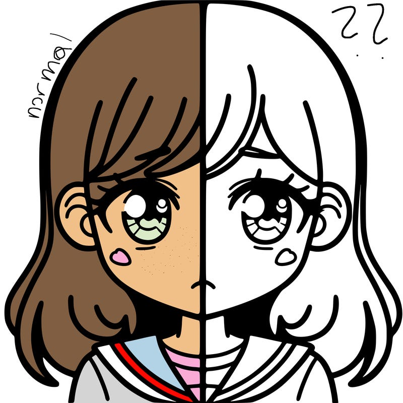 a split of a girl
