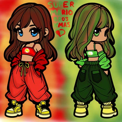 girl in crop top and baggy pants