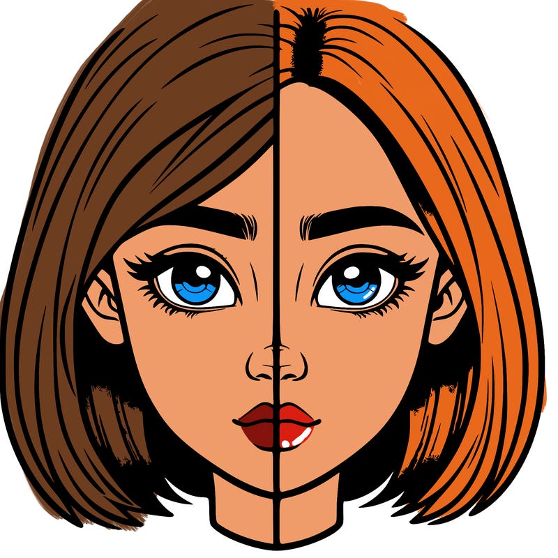 realistic girl split