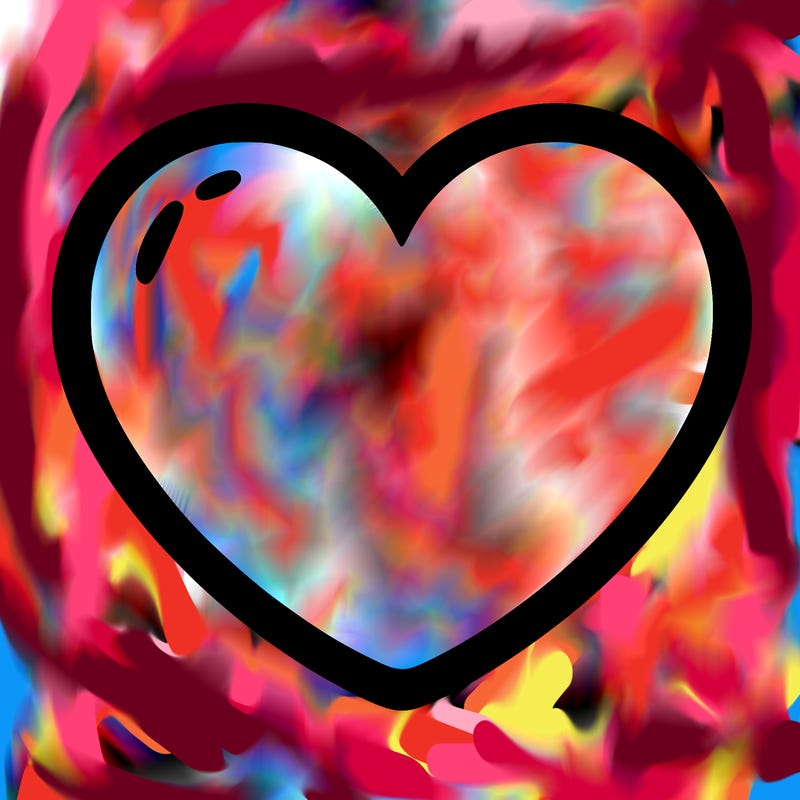 a blank heart