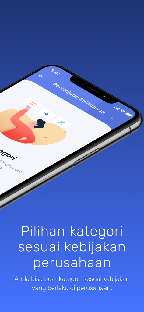 Apollo Xendit - Apollo Xendit mobile app showing reimbursement category selection screen