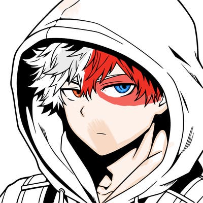 anime guy in hoodie