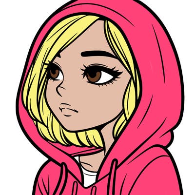 a woman wearing a hoodie