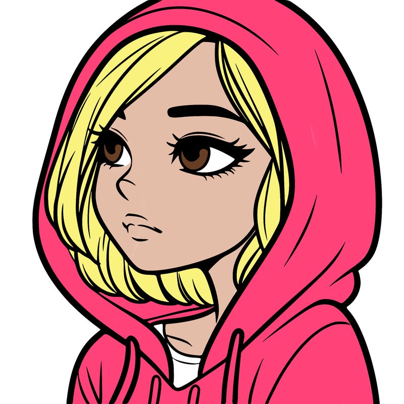 a woman wearing a hoodie