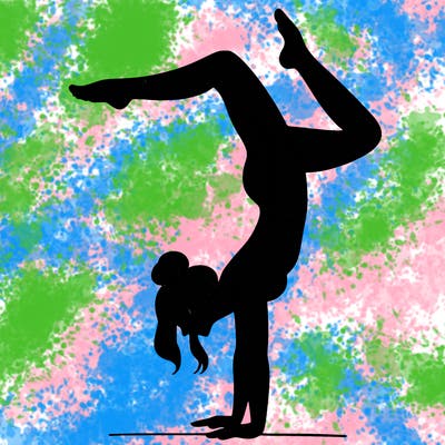 a woman doing a handstand