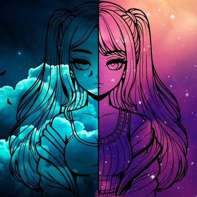 realistic girl split