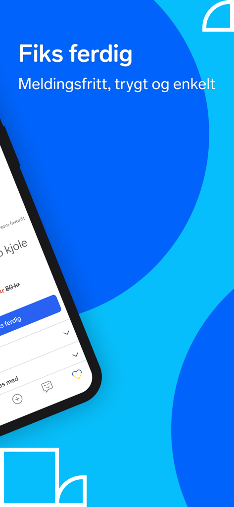 FINN.no app interface showing the Fiks ferdig secure shipping and payment options