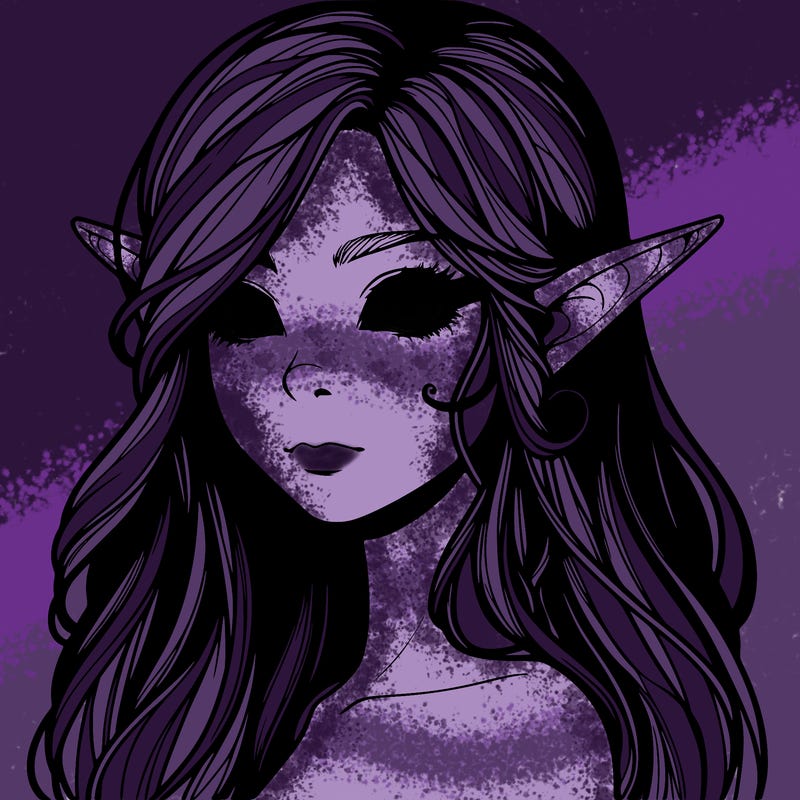 elf girl realistic dark fantasy