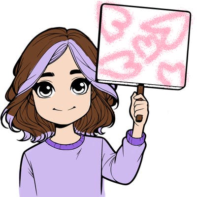 realistic girl holding up a sign