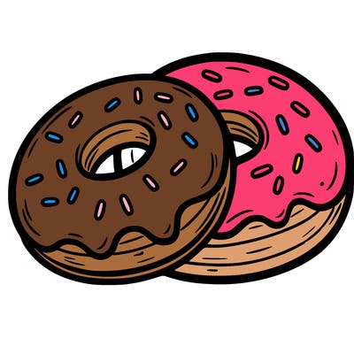 a piece of food doughnuts