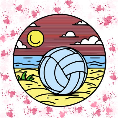 volleyball on a beach