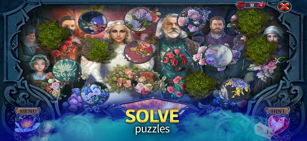 Black Lotus (F2P Adventure) - Black Lotusアドベンチャーのフローラルテーマの円形パズルミニゲーム