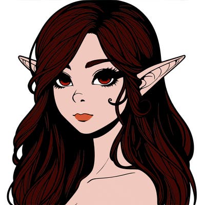 elf girl realistic dark fantasy