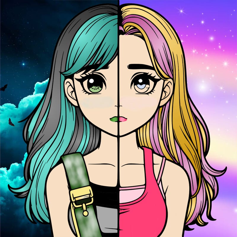 realistic girl split