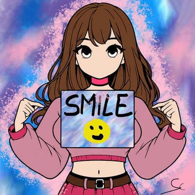 girl holding a blank sign in a long sleeve crop top