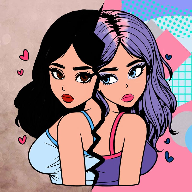 realistic girl split