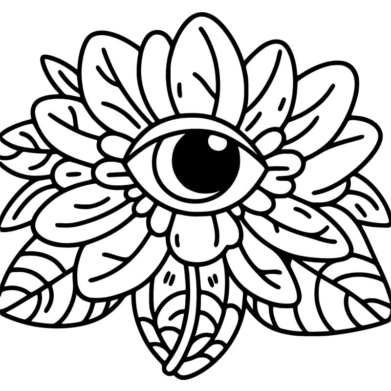 flower with eye