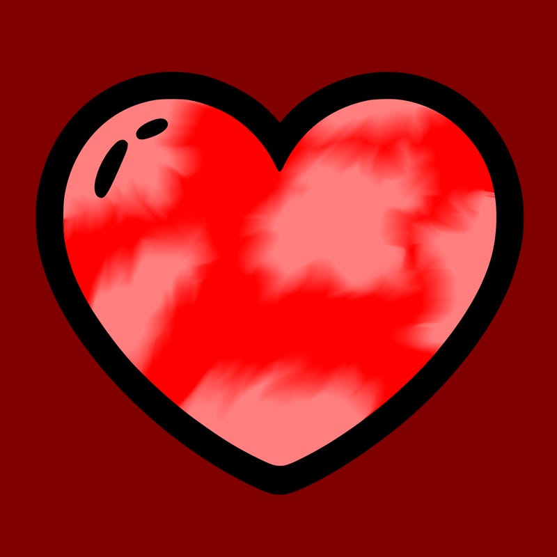 a blank heart