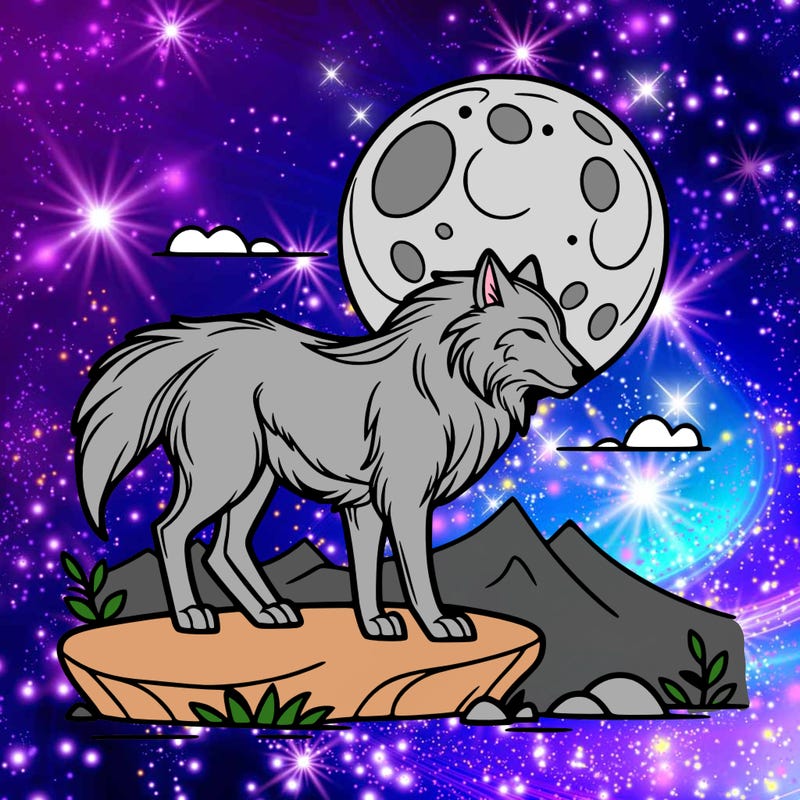 wolf moonlight
