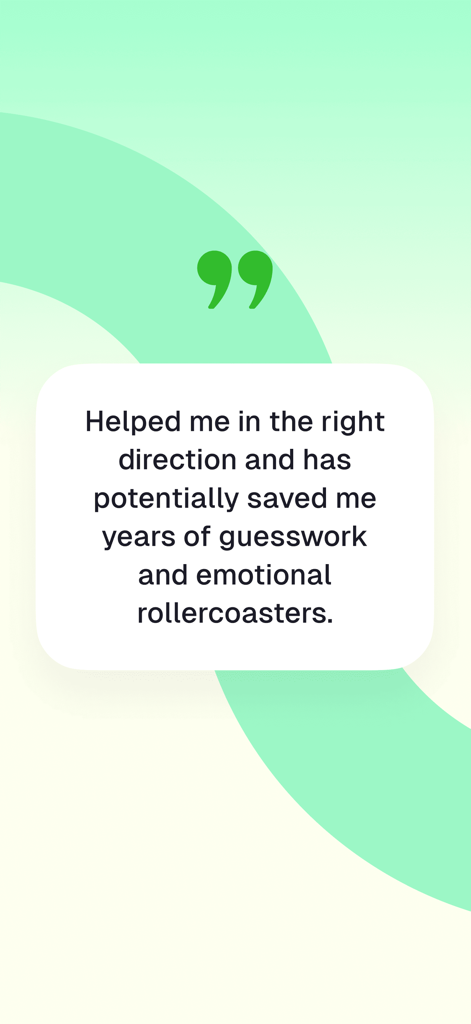 Conceivio - User testimonial for the Conceivio app stating it saved years of guesswork and emotional stress in their fertility journey
