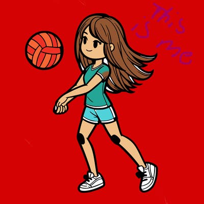 volleyball girl realistic