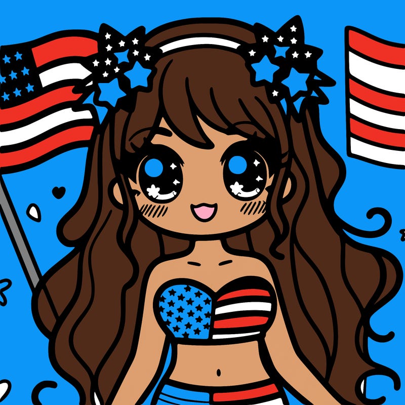 fourth of july pretty girl