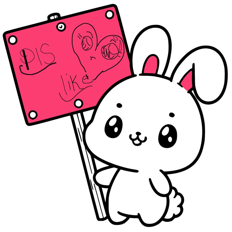 a cute blank sign held by a cute bunny