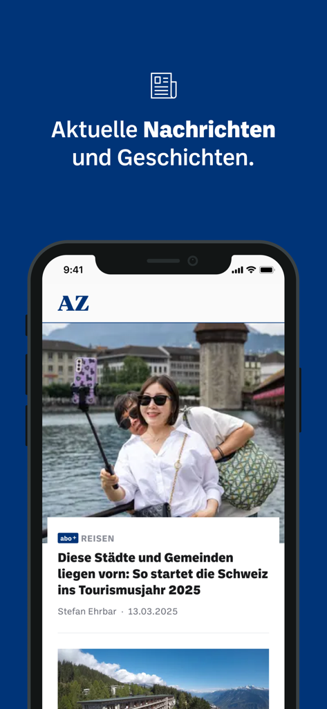 Aargauer Zeitung - Aargauer Zeitung mobile app showing news headlines and stories