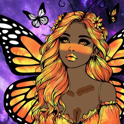 butterfly fairy realistic girl