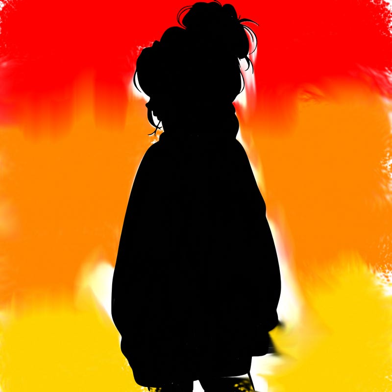 realistic girl with oversized sweater and messy bun