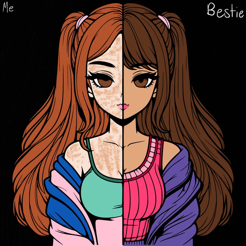 realistic girl split