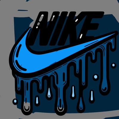 dripping nike logo