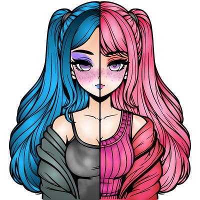 realistic girl split