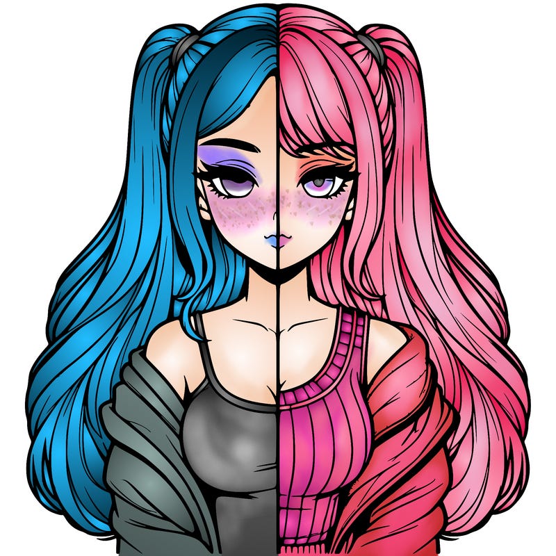 realistic girl split