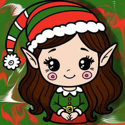 christmas elf girl