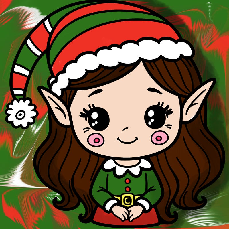 christmas elf girl