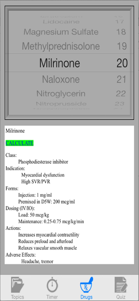 PALS Fast - PALS Fastアプリ内の詳細な小児用薬剤情報と投与量計算機