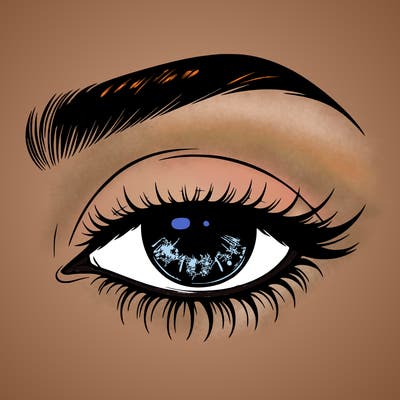 eye closed realistic