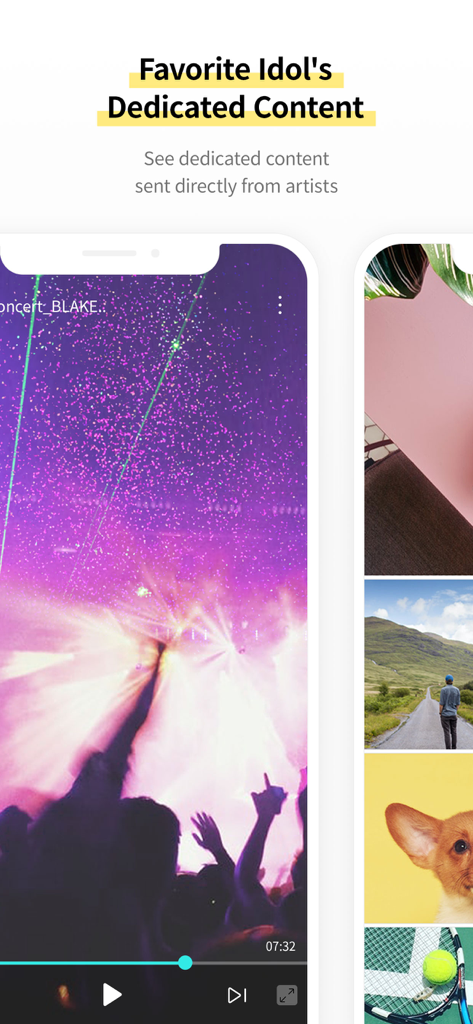 Exclusive K-pop artist photos and concert videos on bubble for BPM