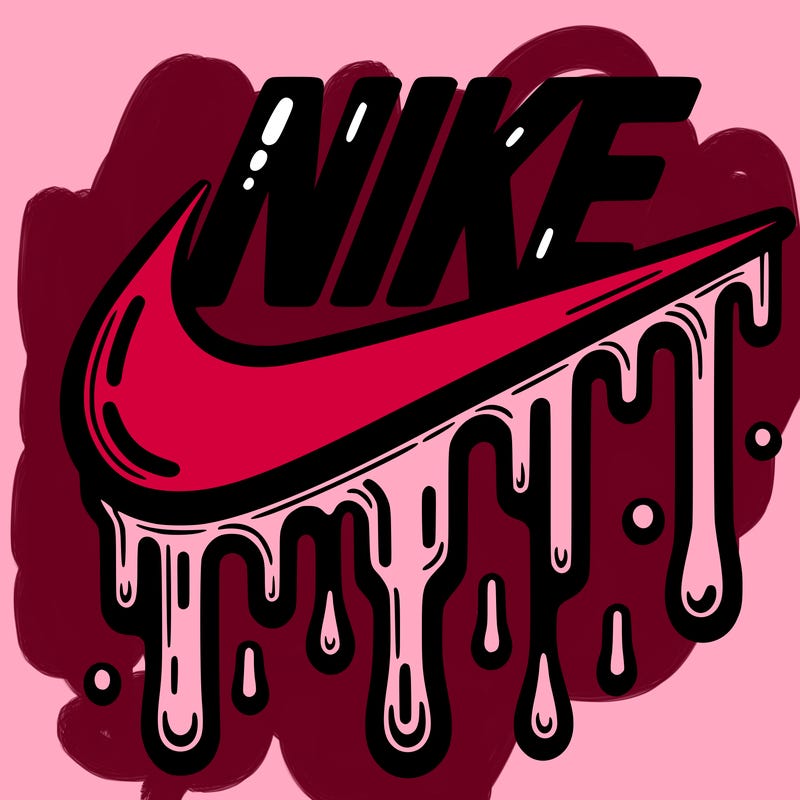 dripping nike logo