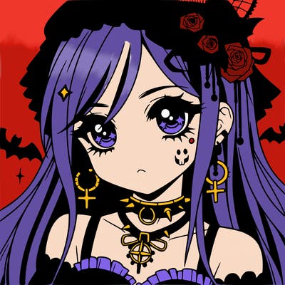 anime - goth girl