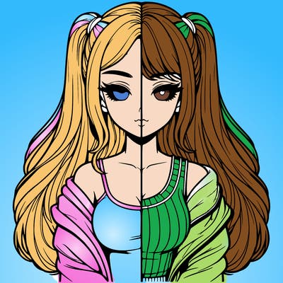 realistic girl split